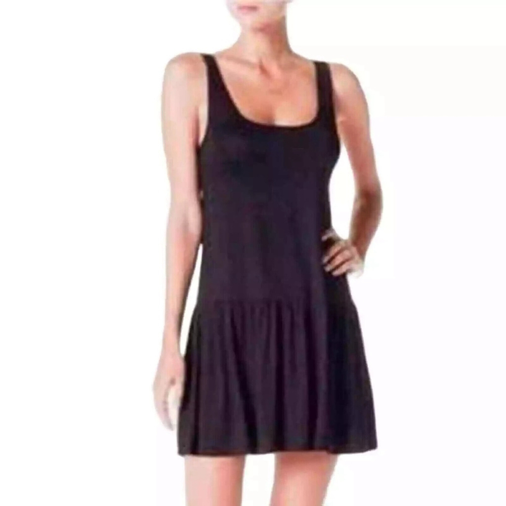 Michael Lauren Revolve Duff Black Tiered Sleeveless mini tank dress Size XS NWT